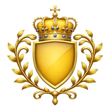 Gold royal Crest sticker