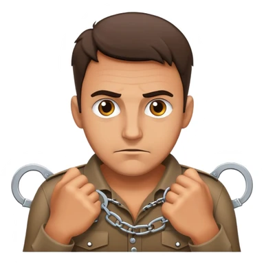 a handcuffed guy sticker