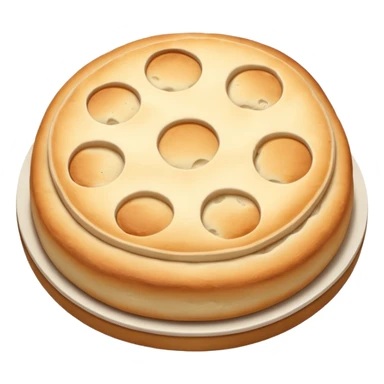 round focaccia white without seasoning sticker