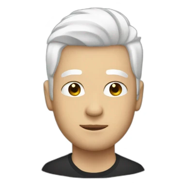 Drummer with short white hair sticker