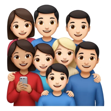 a bunch of chinese friends  sticker