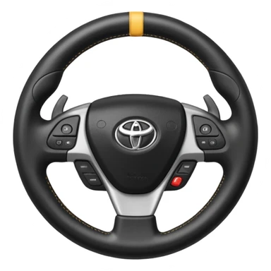 Steering wheel of toyota sticker