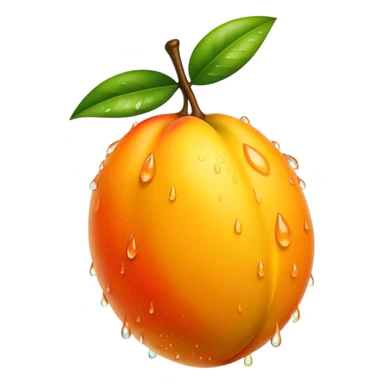 Juicy wet mango droplets sticker