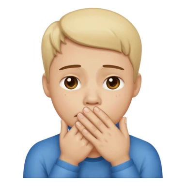 crying emoji with hand on mouth sticker