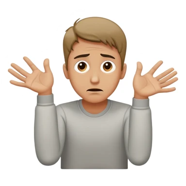 man with anxious attachment style with worried eyes and nervous expression, clingy posture leaning forward with arms reaching out, showing fear of abandonment sticker