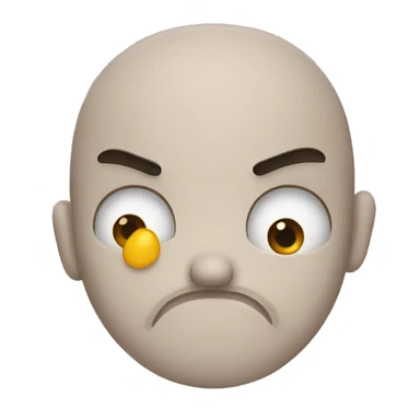 Disgusted expression face sticker