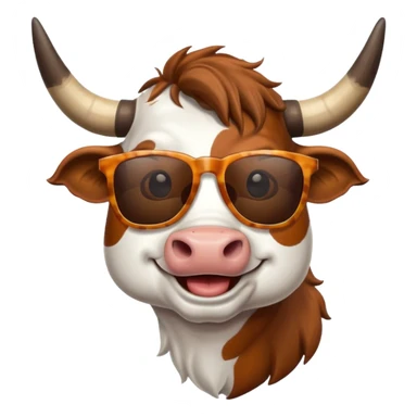 Bevo the Longhorn wearing sunglasses sticker