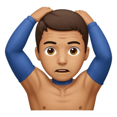 Guy strangling himself sticker