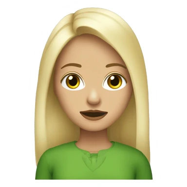 Buza y montañera mujer rubia pelo largo con los ojos verdes sticker