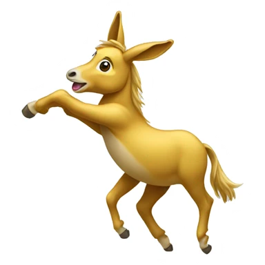 Golden donkey dancing sticker