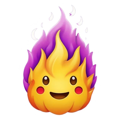 a lua tem que estar dentro do fogo roxo e ser mini sticker