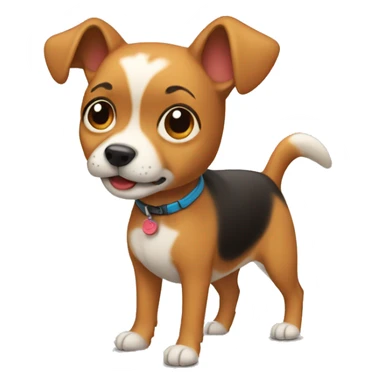 Dog with 3 legs sticker