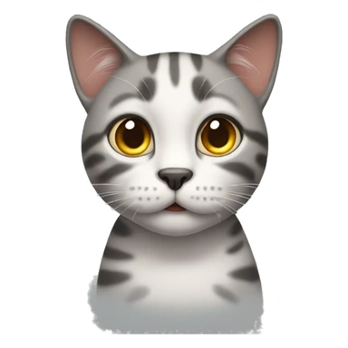 Begging cat with cute eyes sticker