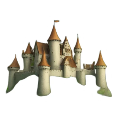 Castle with grass sticker