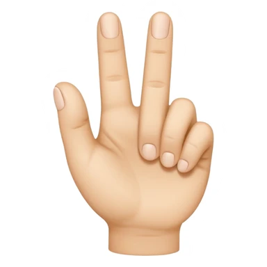 “Emoji-style hand making the letter ‘C’, with the index finger slightly curved. Clean, simple design, smooth shapes, neutral skin tone. White or transparent background, high resolution.” sticker