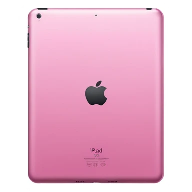  pink iPad (Apple tablet) with sleek metallic finish, minimal and modern design, soft reflections, isolated on transparent background, realistic style" sticker