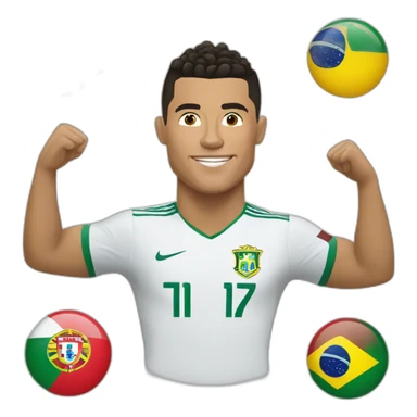 Ronaldo,Brazil,Portugal sticker