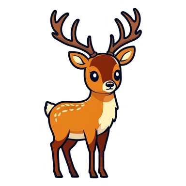 Forest deer sticker