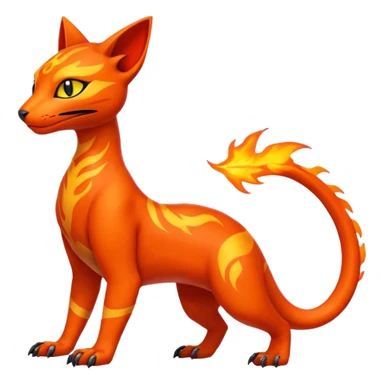Salandit-Litten-Bastet-Fakémon-hybrid-creature (full body)  sticker