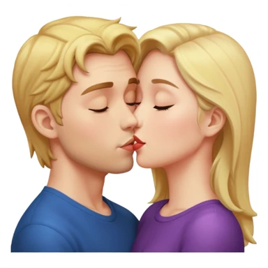 Two people kissing passionately sticker