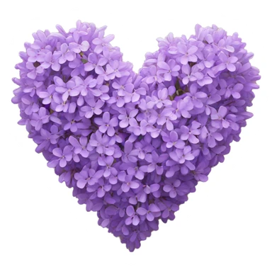 heart of lilac flowers sticker