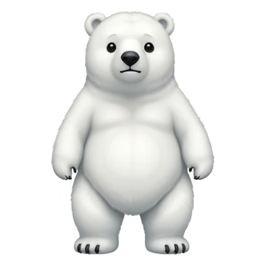 full body polar bear sticker