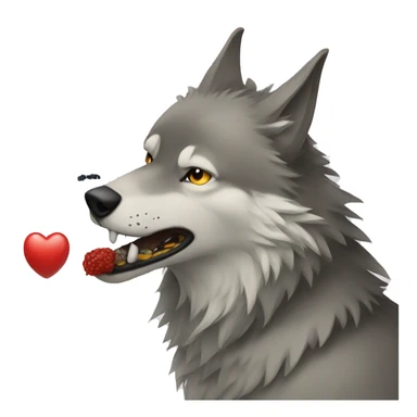 wolf and swallow sticker