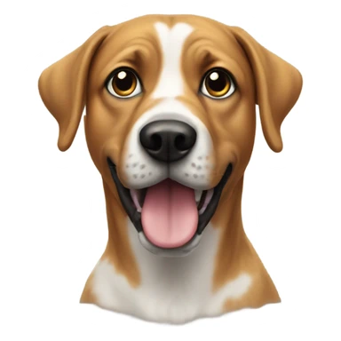 realistic dog looking at viewer sticker