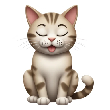 Cat closed eyes blowing a heart kiss sticker