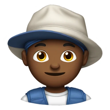 a kid with a shifty look and a cap, from the south of France, the Jul hand on the hat sticker