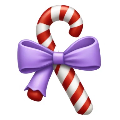 Lilac Candy cane with a Lilac bow sticker