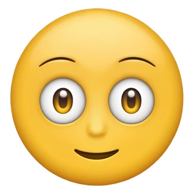 Regular eye roll emoji just with slight smile  sticker