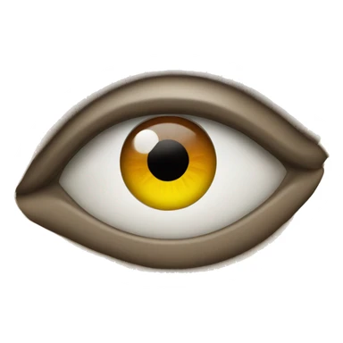 eye with a letter W sticker