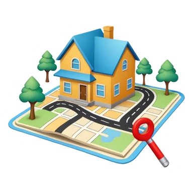 road map with home on it sticker