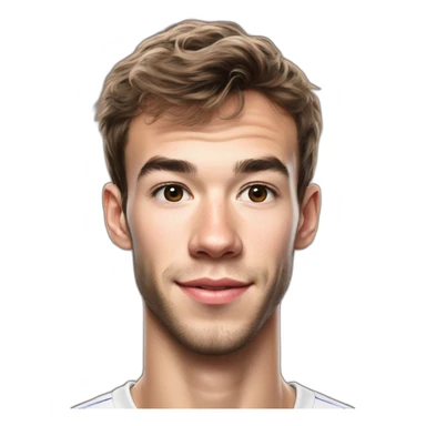 Hyper realistic photo of pierre gasly sticker