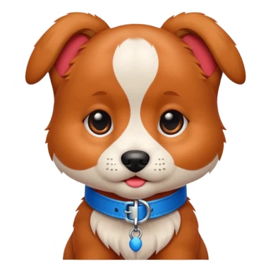 puppy dog redblue sticker