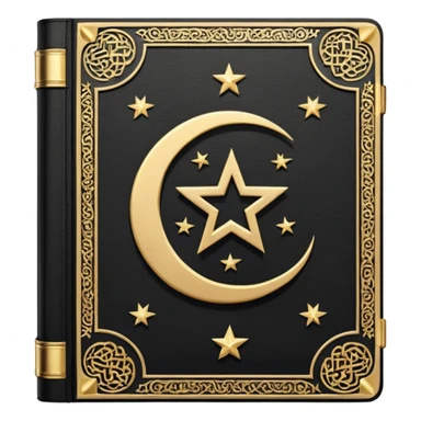 Closed Quran with the Islamic Symbol on it (moon and star) sticker