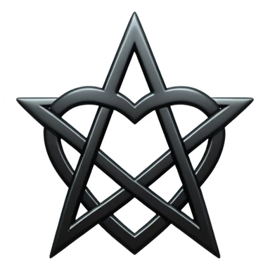 Black heartagram sticker