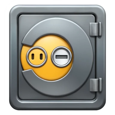 safe that is open without money in it sticker