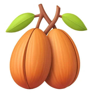 realistic large almond without shell sticker