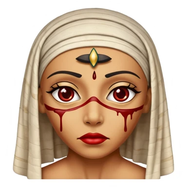 halloween mummy egyptian blood stains funny  sticker