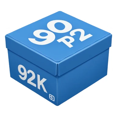 A game name 92 pak size like box background blue sticker