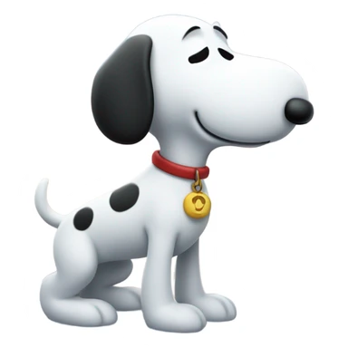 Snoopy playing in the snow sticker