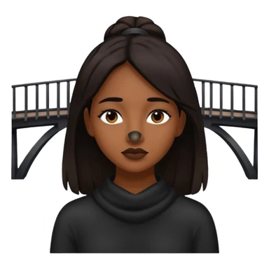 she has black pigment over the bridge of her nose. like around her eyes. sticker