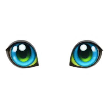 White cat with blue and green eyes sticker