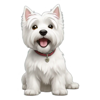 West Highland white terrier HAPPY sticker