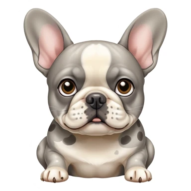 Grey, white, beige spotted French bulldog sticker