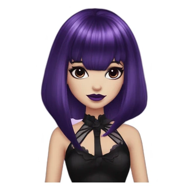 Elissabat-vampire-monsterhigh-goth-romantic-bangs-hair-purple-black sticker