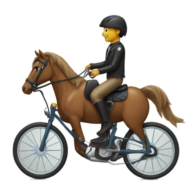 Horse riding a bike  sticker