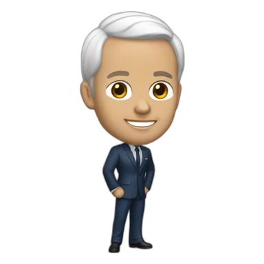 Figurine pop de macron sticker